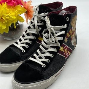 Polo by Ralph Lauren Black and Gray High-Top Sneakers